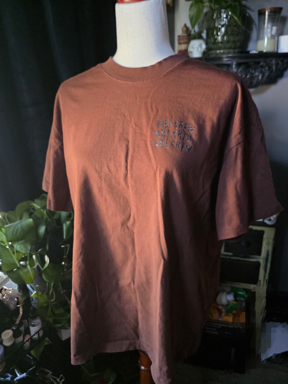 Unisex Short-Sleeve Kill Crew T-Shirt Brown Size XS